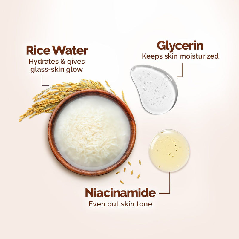 Rice Dewy Bright Face Wash With Rice Water & Niacinamide for Glass Skin - 200 ml