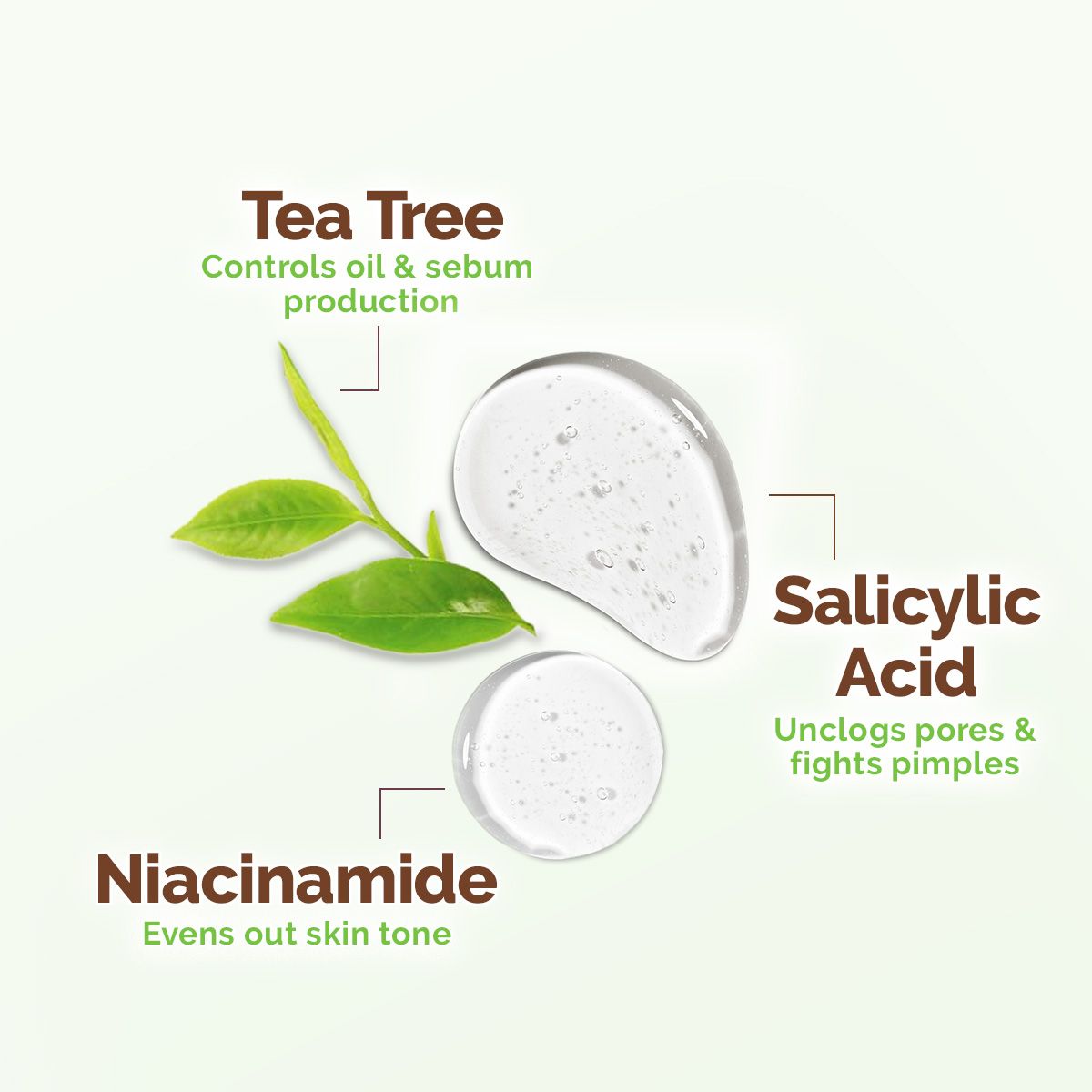 Tea Tree Pimple Control Face Wash with Tea Tree & Salicylic for Oily & Acne-Prone Skin - 100ml