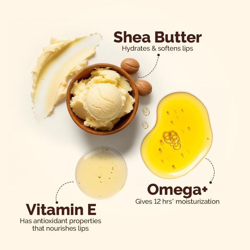 Nourishing 100% Natural Lip Balm with Shea Butter & Vitamin E - 4g