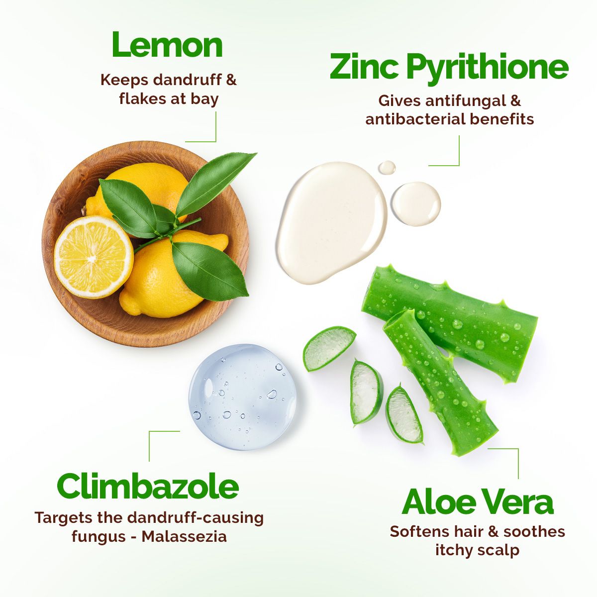 Lemon Anti-Dandruff Shampoo with Lemon & Aloe Vera for Itchy & Flaky Scalp - 400ml
