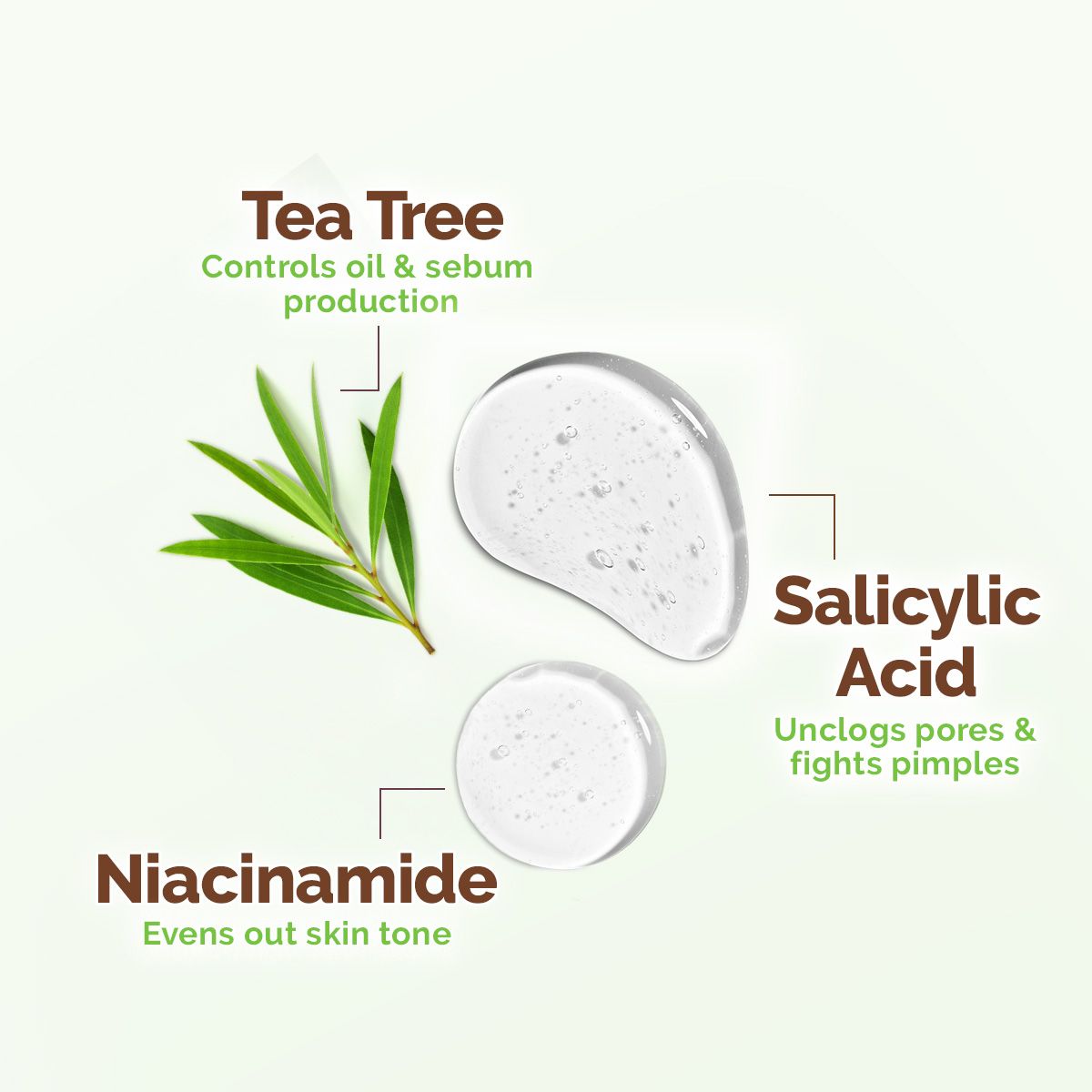 Tea Tree Pimple Control Face Wash with Tea Tree & Salicylic for Oily & Acne-Prone Skin - 250ml