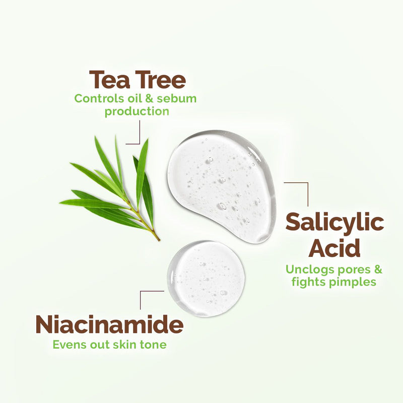Tea Tree Pimple Control Face Wash with Tea Tree & Salicylic for Oily & Acne-Prone Skin - 150ml