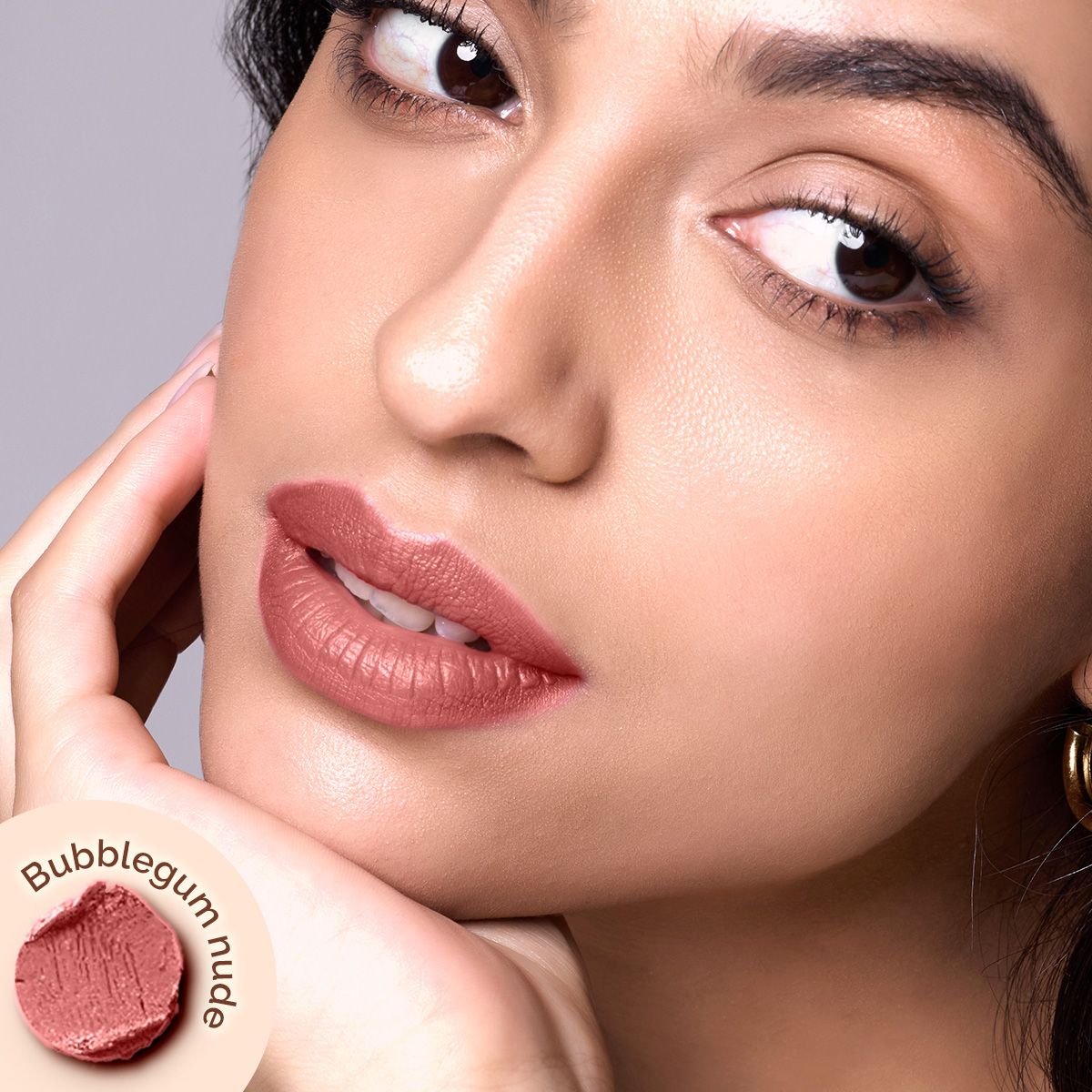 Moisture Matte Longstay Mini Lipstick- 0.7 g | Bubblegum Nude - 0.7 g