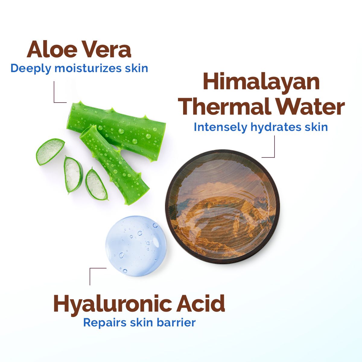 Aqua Glow Hydrating Sunscreen Gel with Himalayan Thermal Water and Hyaluronic Acid - 50 g (Pack of 2)