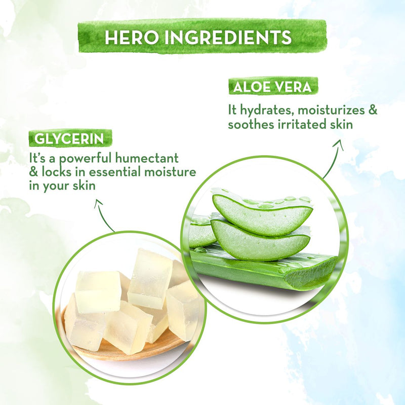 Aloe Gentle Face Wash with Aloe Vera & Glycerin for Normal to Sensitive Skin - 150 ml