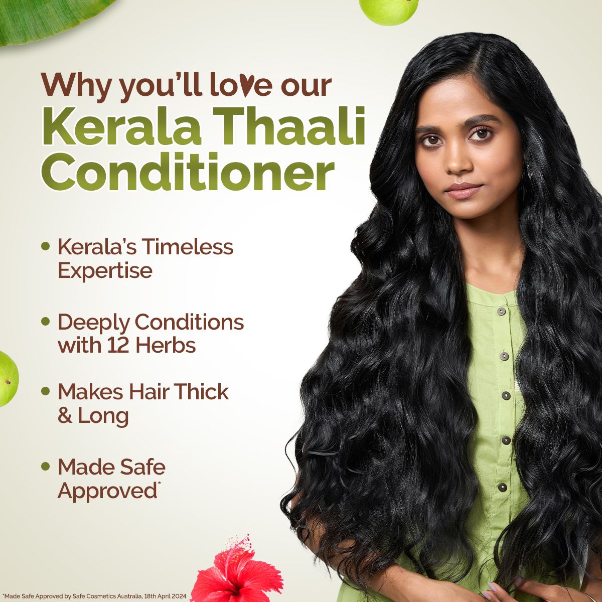 Mamaearth Kerala Thaali Conditioner with Hibiscus, Amla, Reetha and Methi Dana for Smooth, Thick & Long Hair - 250 ml