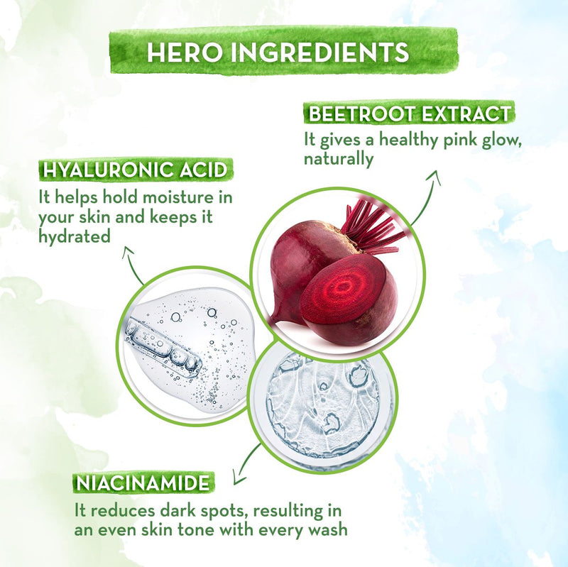 Beetroot Gentle Face Wash With Beetroot & Hyaluronic Acid - 100 ml