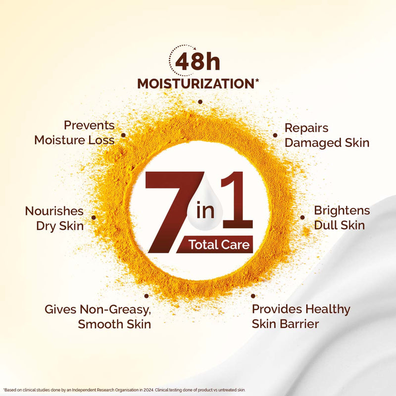 Mamaearth Ubtan Moisturizing Body Lotion with Turmeric & Saffron for Glowing Skin - 600 ml