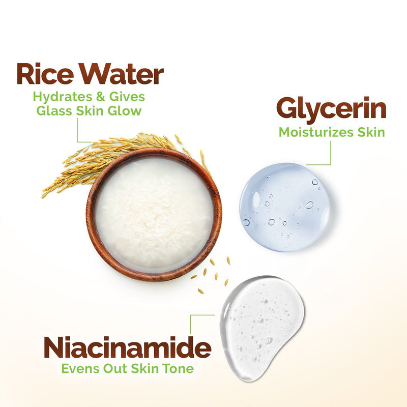 Rice Water Moisturizing Body Wash with Rice Water & Hydrating Lily for Dewy Glass Skin - 250 ml + 25 ml