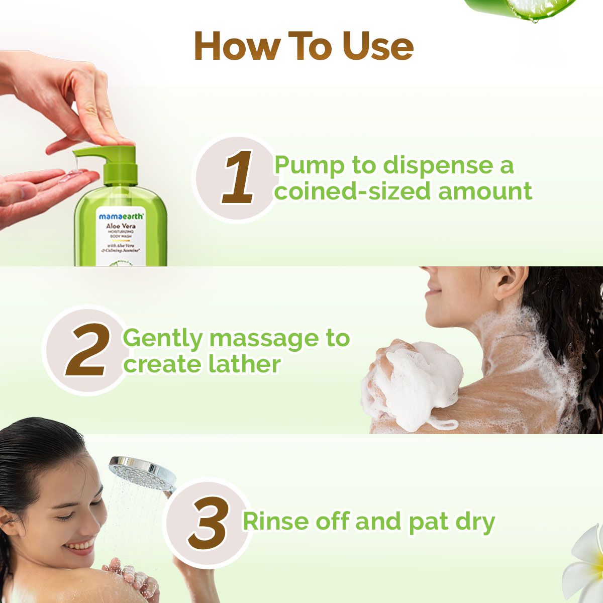 Aloe Vera Moisturizing Body Wash with Aloe Vera & Calming Jasmine For Soft & Soothed Skin – 500 ml