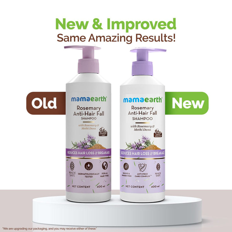 Rosemary Anti-Hair Fall Shampoo with Rosemary & Methi Dana for Reducing Hair Loss & Breakage - 400 ml