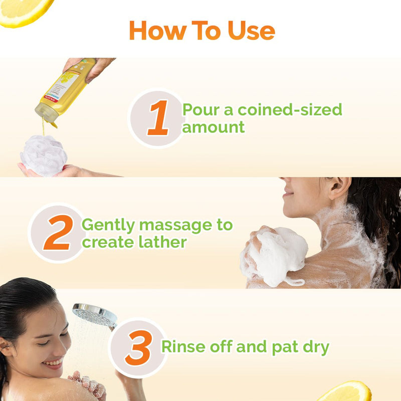 Vitamin C Moisturizing Body Wash with Vitamin C & Refreshing Lemon for Skin Illumination - 275 ml (250 ml + 25 ml Extra)