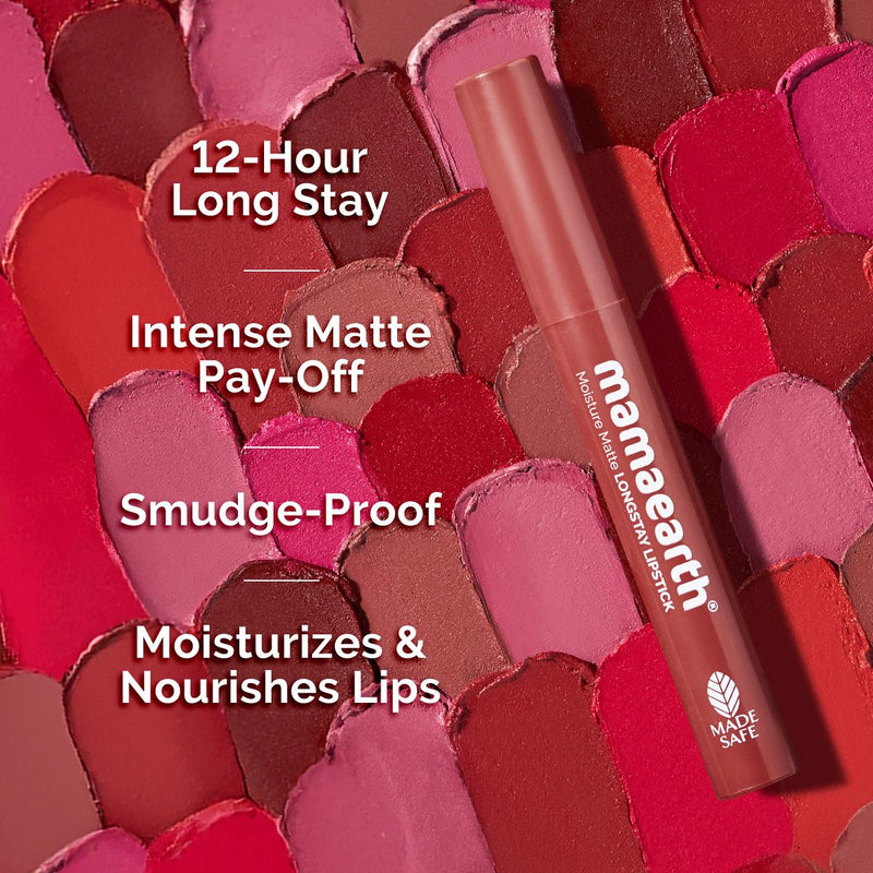 Moisture Matte Long Stay Lipstick - 2g | Bubblegum Nude