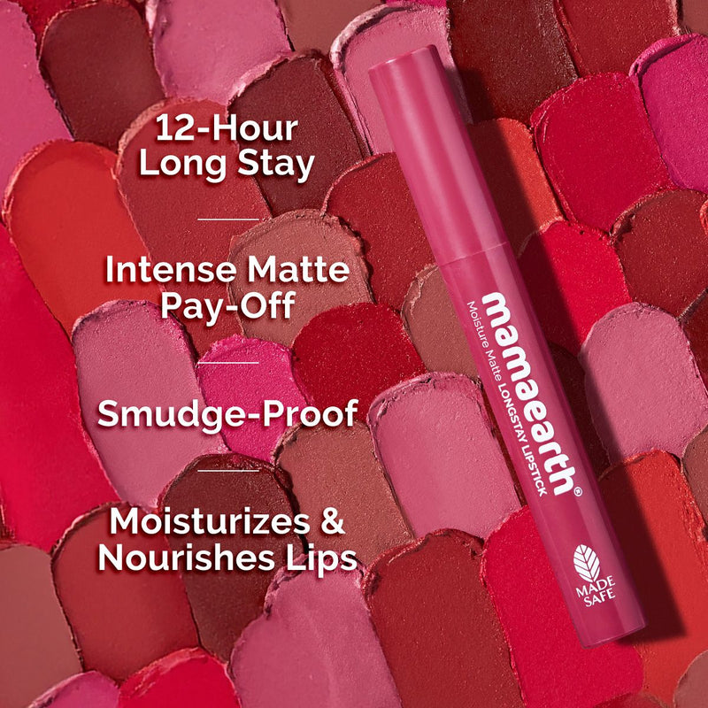 Moisture Matte Long Stay Lipstick - 2g | Candyfloss Pink