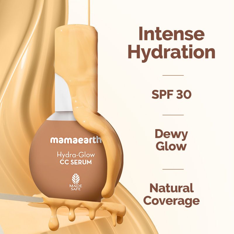 Mamaearth Hydra-Glow CC Serum with Vitamin C & Hyaluronic Acid - Honey -  30 ml