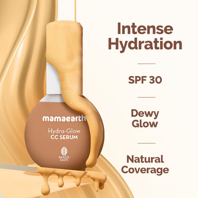 Mamaearth Hydra-Glow CC Serum with Vitamin C & Hyaluronic Acid - Vanilla -  30 ml