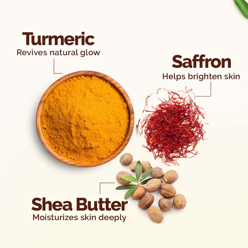 Mamaearth Ubtan Moisturizing Body Lotion with Turmeric & Saffron for Glowing Skin - 100 ml