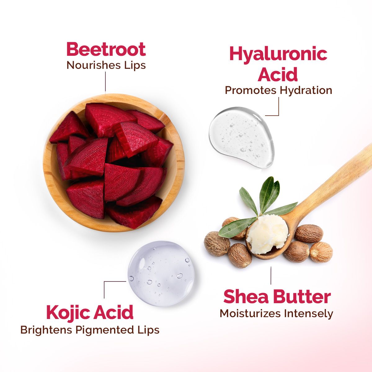 Beetroot Moisture Therapy Lip Balm with Beetroot & Hyaluronic Acid for Dry & Chapped Lips- 15 g (Pack of 2)