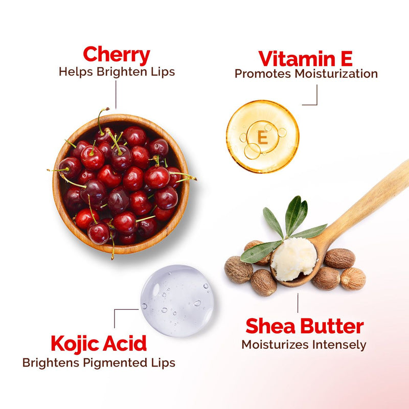 Cherry Moisture Therapy Lip Balm with Cherry & Vitamin E for Dry & Chapped Lips- 15 g (Pack of 2)