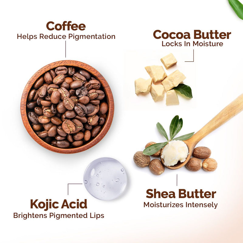 Cocoa Moisture Therapy Lip Balm with Cocoa Butter & Coffee for Dry & Chapped Lips 15 g (Pack of 2)