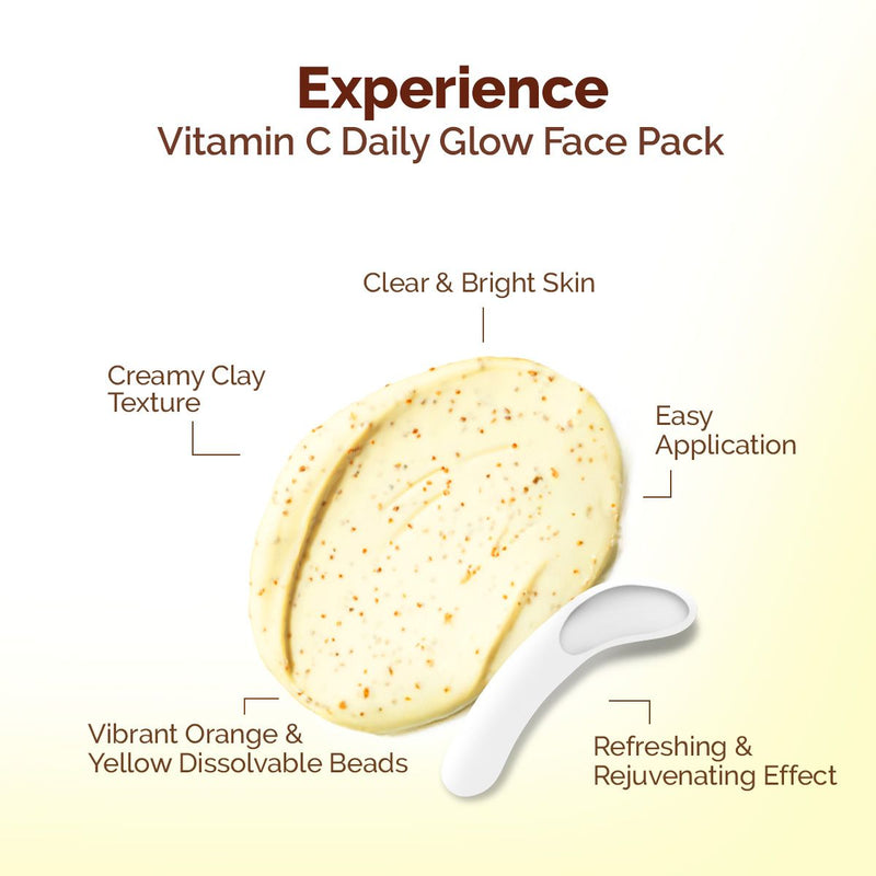 Vitamin C Daily Glow Face Pack with Vitamin C & Turmeric for Illuminating Skin - 100 g