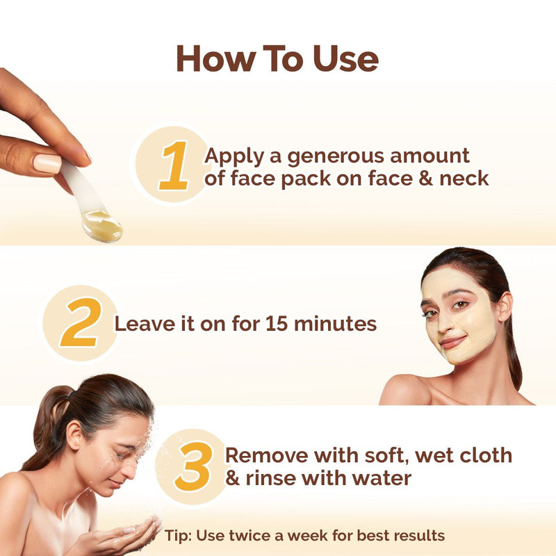 Ubtan Detan Face Pack with Turmeric & Saffron for Normal to Oily Skin - 100 g