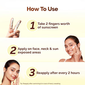 How to use Vitamin C Daily Glow Sunscreen SPF 50 steps