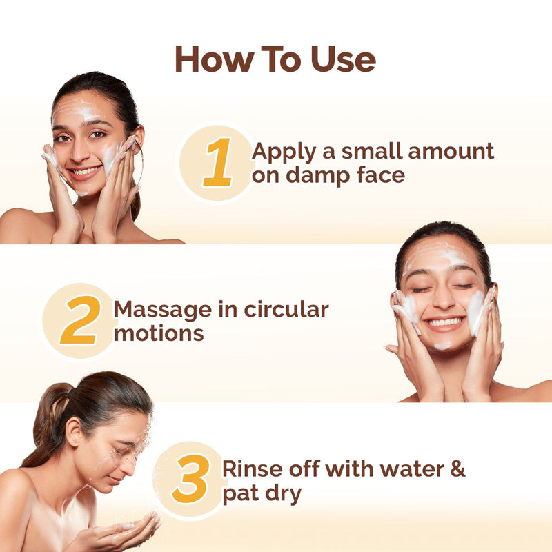 Ubtan Natural Glow Face Wash with Turmeric & Saffron for Tan Removal – 200 ml (Pack of 2)