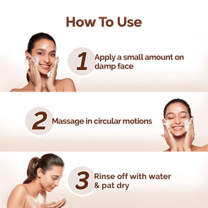 Rice face wash steps guide
