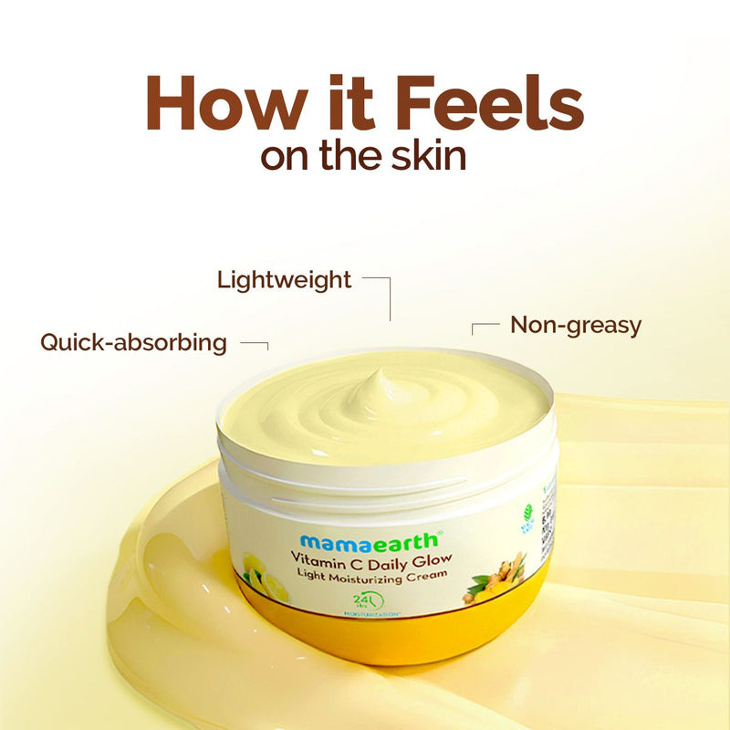 Vitamin C Daily Glow Light Moisturizer with Turmeric & Vitamin C for Skin Brightening - 200 g ( Pack of 2)