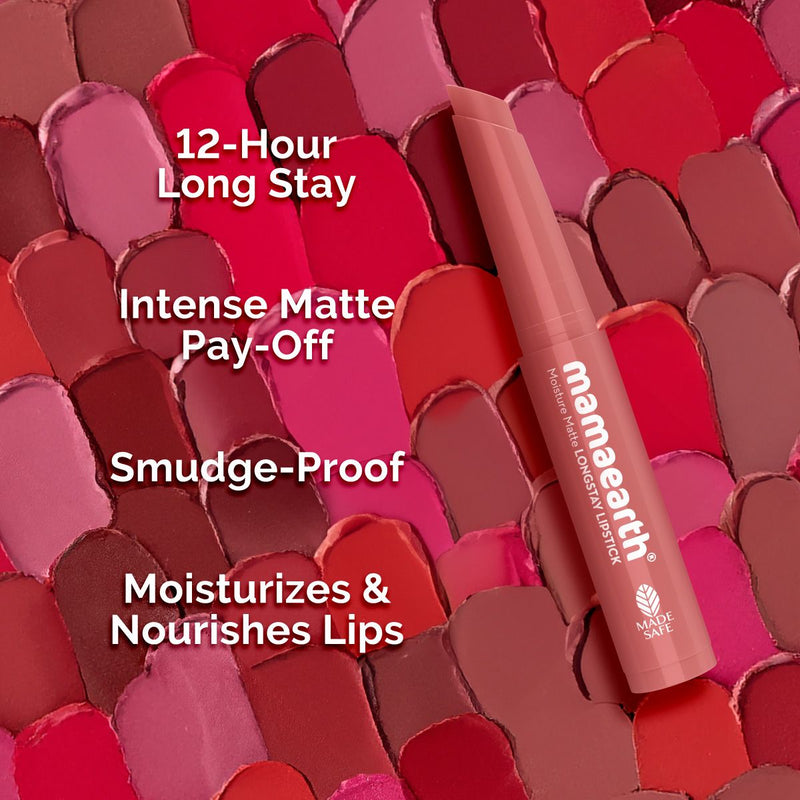Moisture Matte Longstay Mini Lipstick- 0.7 g | Bubblegum Nude - 0.7 g