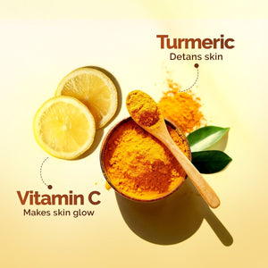 Turmeric and Vitamin C ingredients in Daily Glow Sunscreen