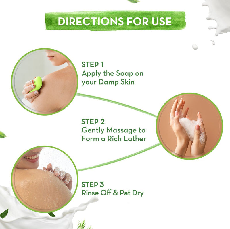 Neem Moisturizing Lotion Soap with Neem & Tea Tree for Skin Purification - (Pack Of 4) - 125 g X 4
