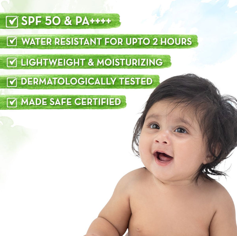Mamaearth Baby Rich Moisturizing Ultra Light Sunscreen - 50g (Pack of 2)