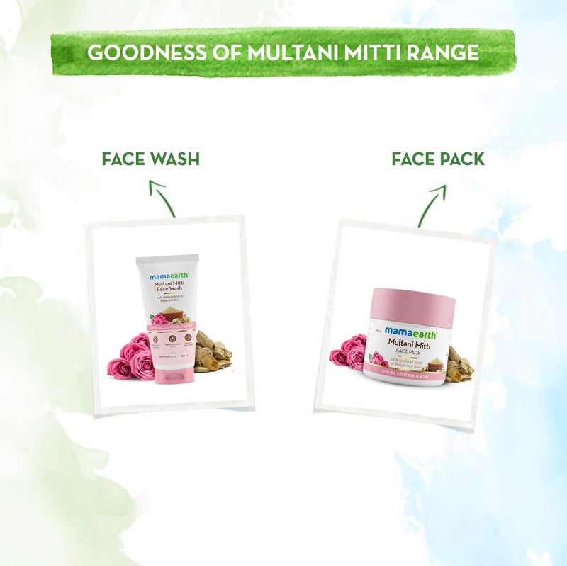 Multani Mitti Face Wash with Multani Mitti & Bulgarian Rose For Oil Control & Acne - 50ml