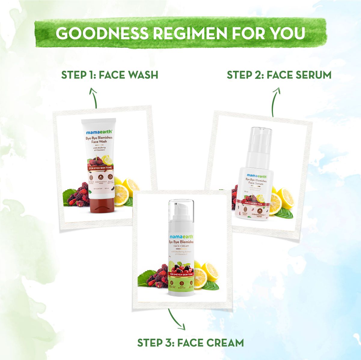Bye Bye Blemishes* Face Wash with Mulberry and Vitamin C for Even Skin Tone - 100 ml (Pack of 2)