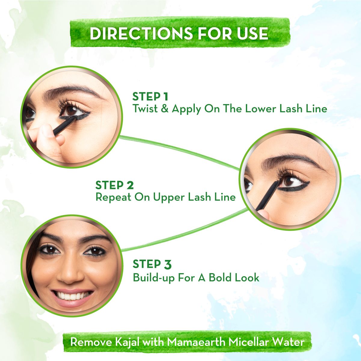 Pack of 2 Charcoal Black Long Stay Kajal with Vitamin C & Chamomile for 11-Hour Smudge-free Stay
