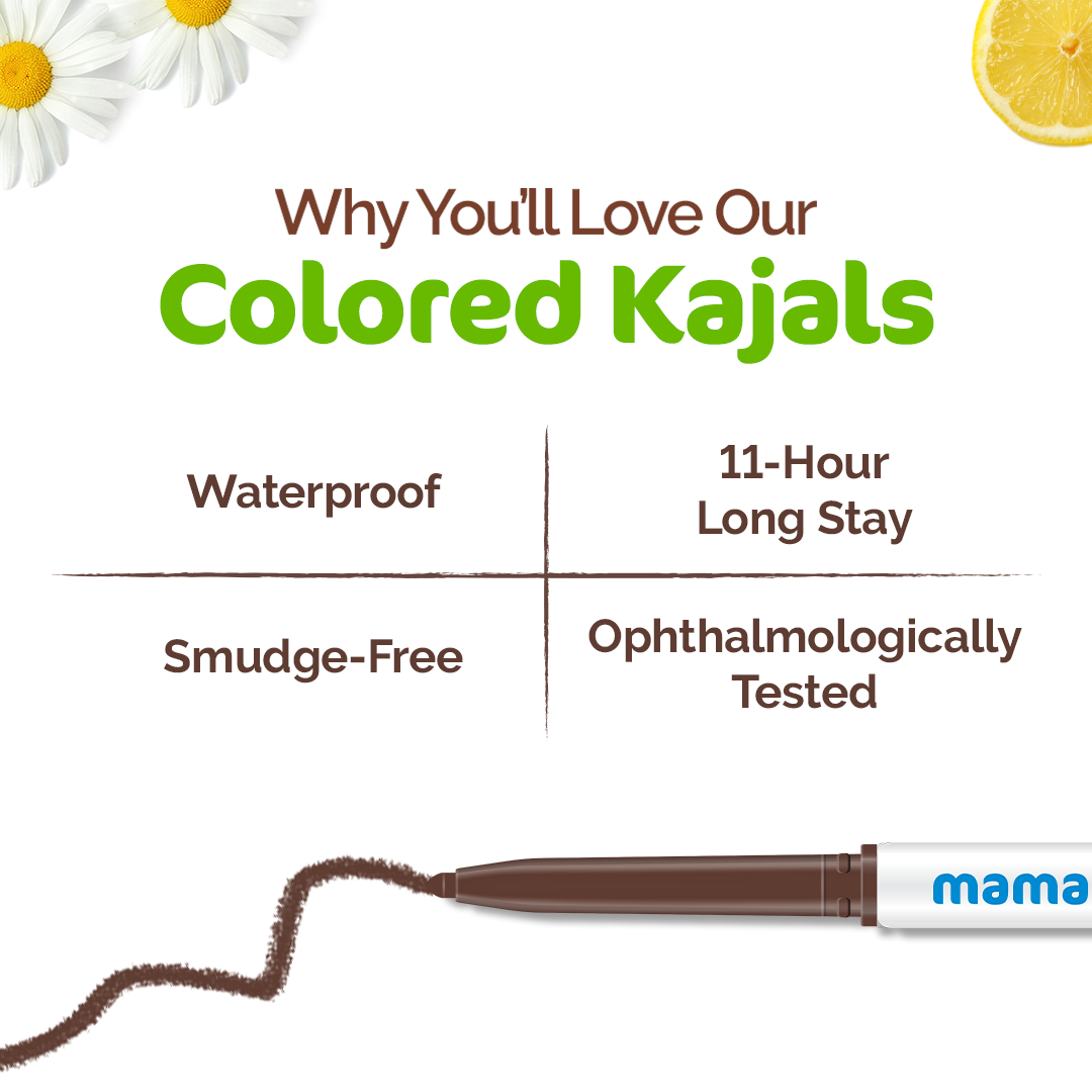 Long Stay Colored Kajal for 11-Hour Long Stay - Woody Brown