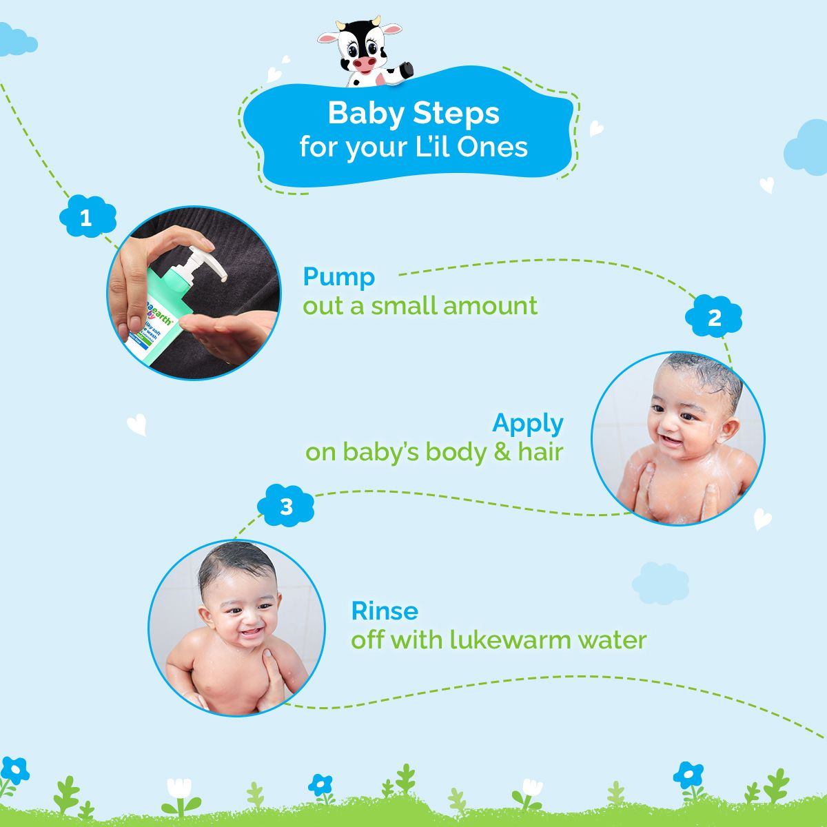 Milky Soft Head to Toe Wash With Oats, Milk, and Calendula  for Babies- 400ml