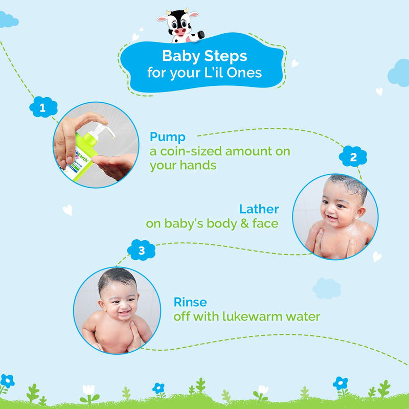 Milky Soft Body Wash for Babies with Oats, Milk and Calendula - 400 ml