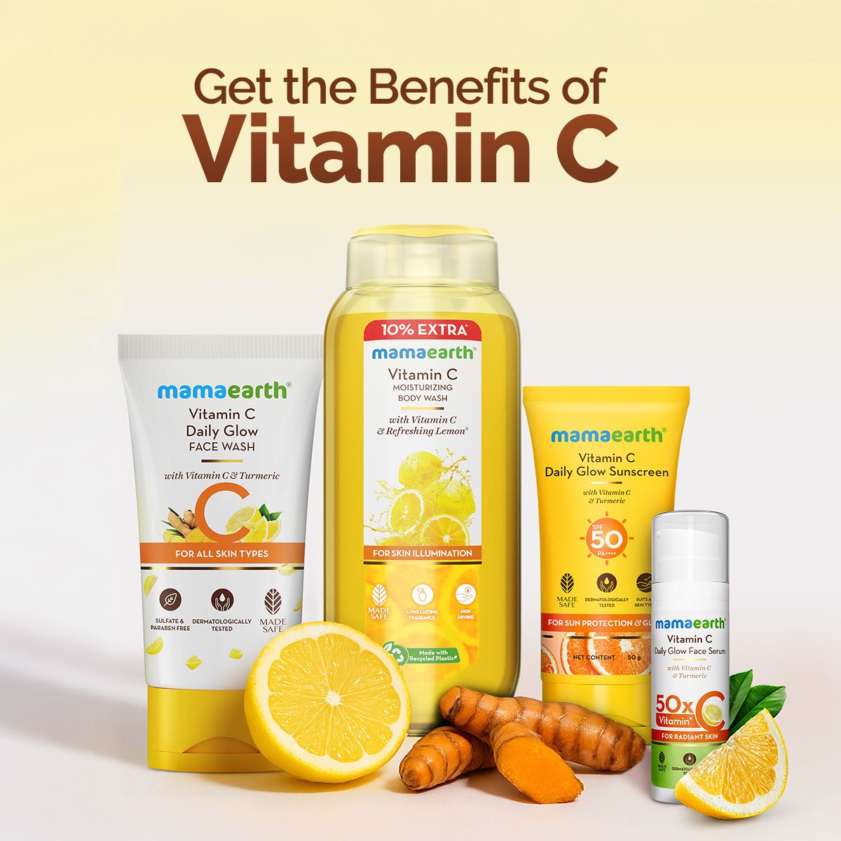 Vitamin C Face Wash with Vitamin C and Turmeric – 150ml (Pack of 2)