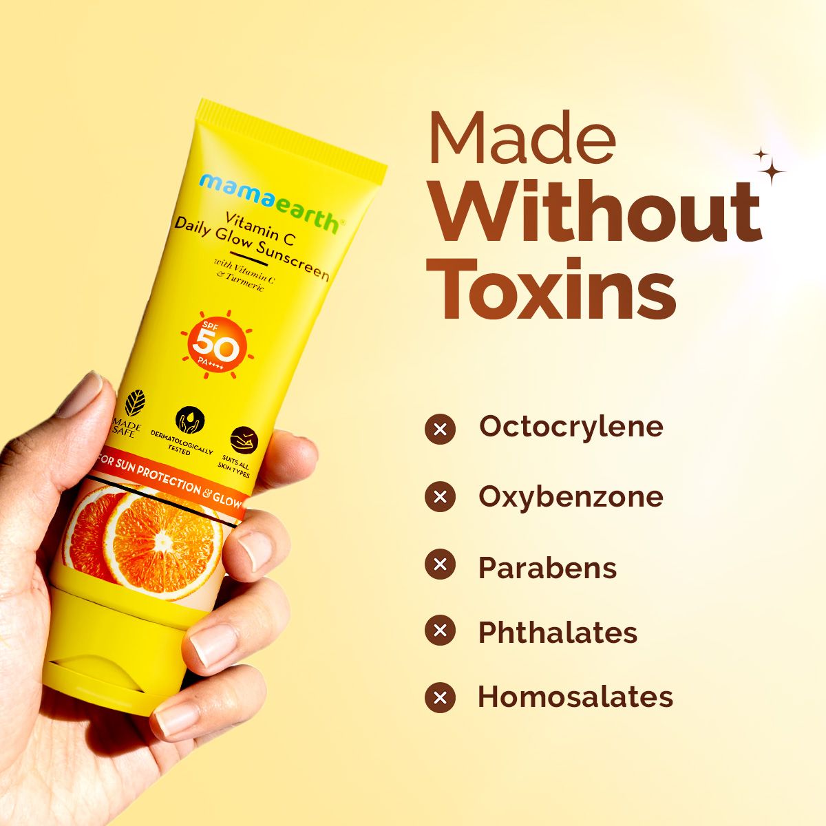 Vitamin C Daily Glow Sunscreen with Vitamin C & Turmeric for Sun Protection & Glow - 125 g