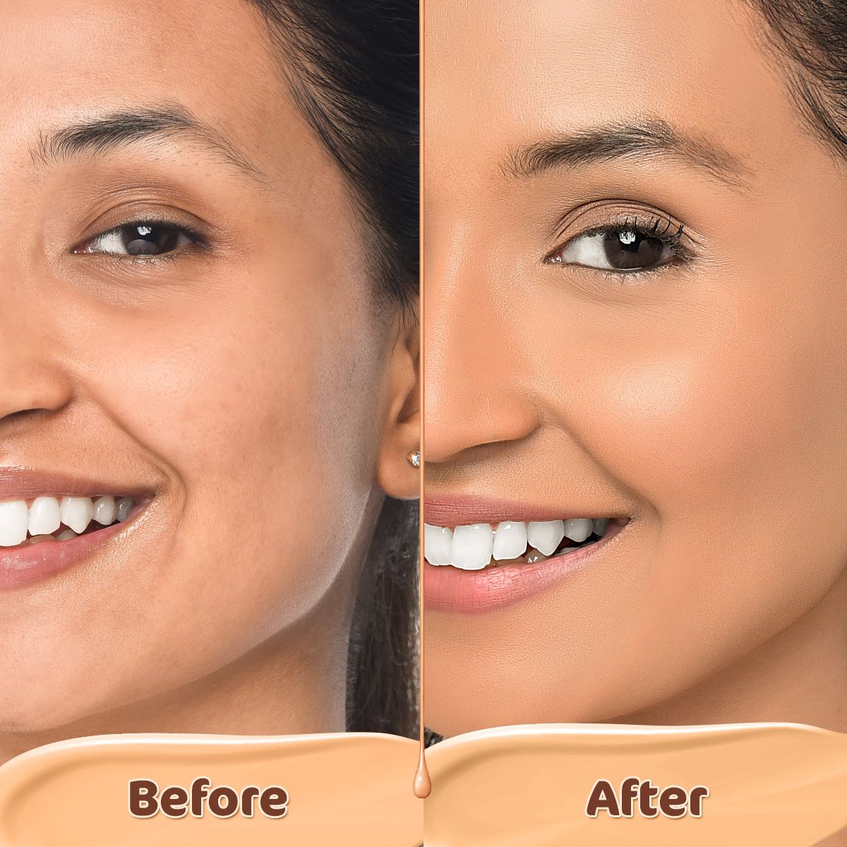 Hydra-Glow Full Coverage Foundation With Vitamin C & Turmeric - 30 ml | Caramel Glow