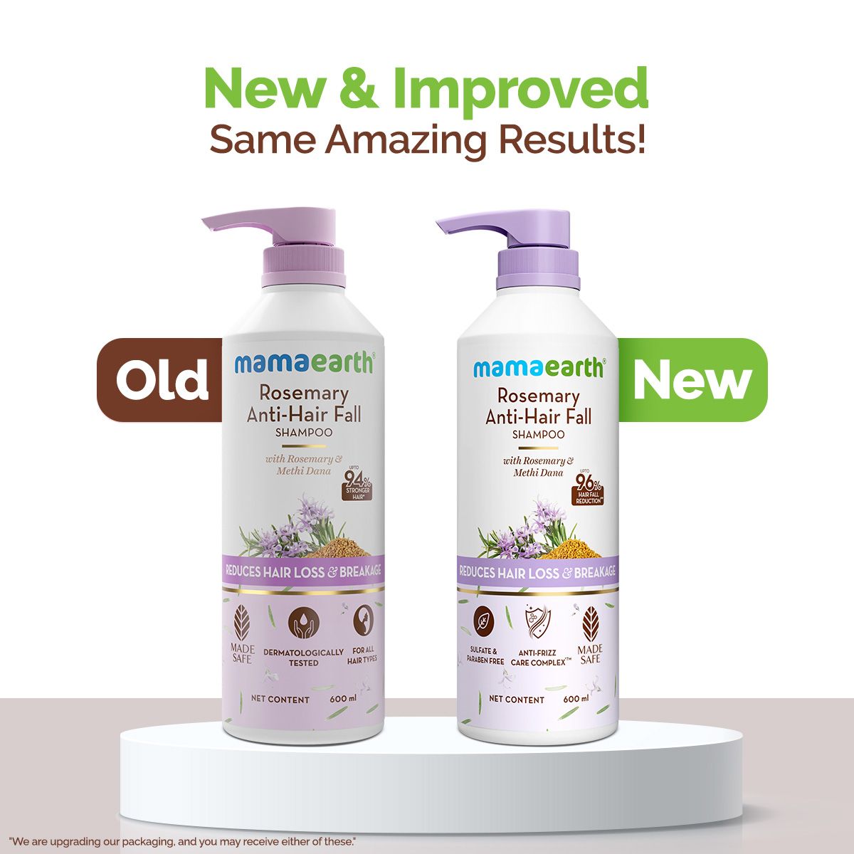 Rosemary Anti-Hair Fall Shampoo with Rosemary & Methi Dana for Reducing Hair Loss & Breakage - 600 ml