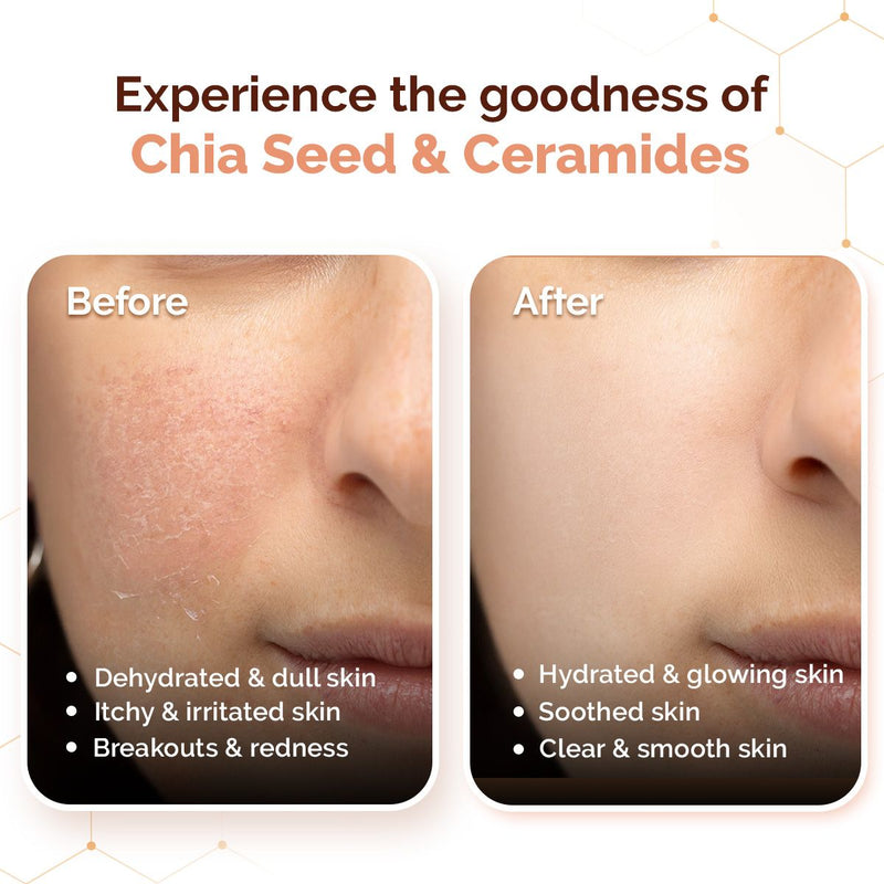 Chia Oil-Free Moisturizer with Chia Seed & Ceramides for Hydrated Glow - 80 g