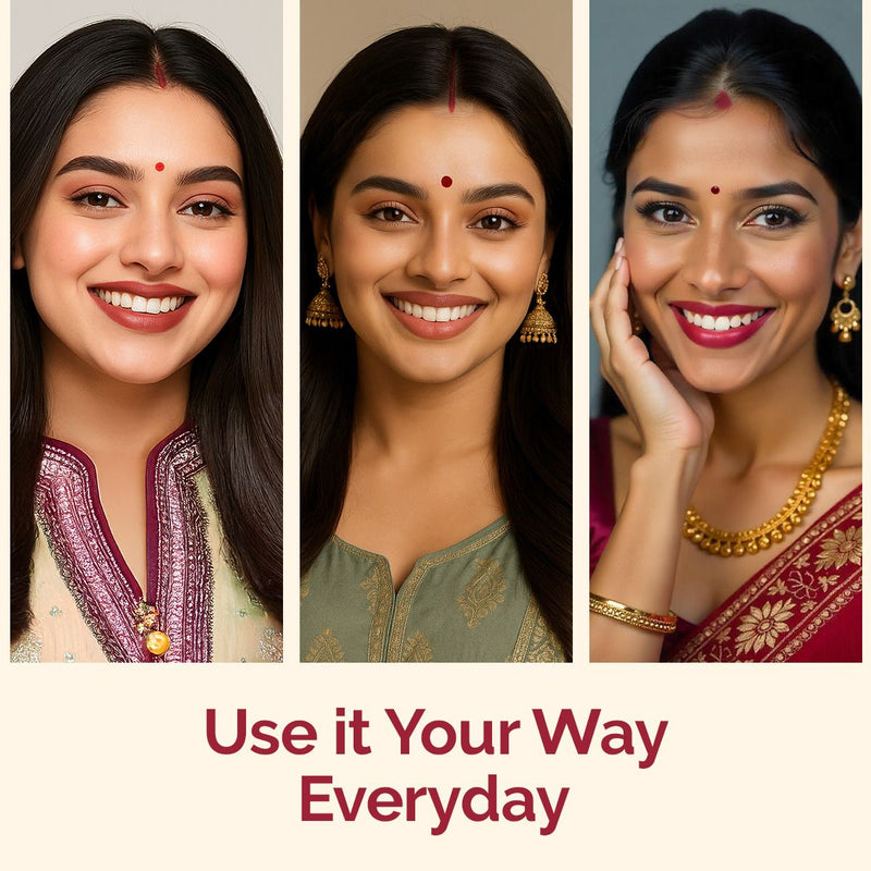 Liquid Matte Sindoor with Almond Extract & Vitamin E - 2.8 ml | 02- Maroon