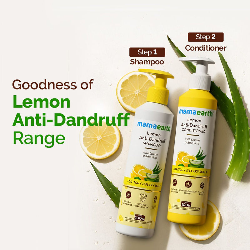 Lemon Anti-Dandruff Conditioner with Lemon & Aloe Vera for Itchy & Flaky Scalp - 250 ml