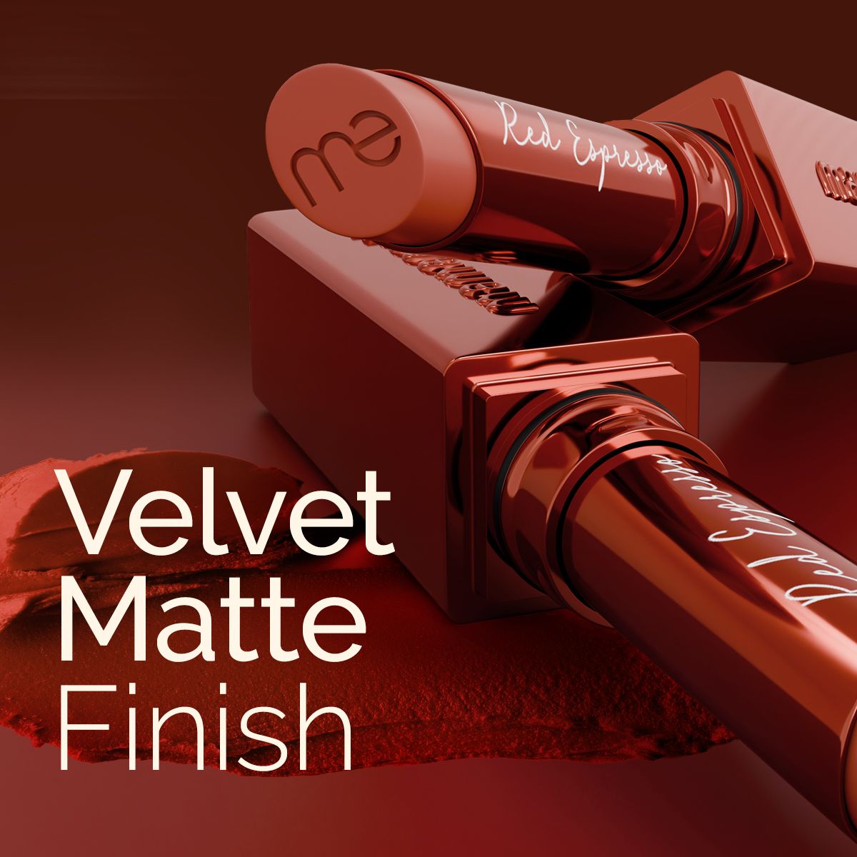 Luxe Matte Long Stay Lipstick with Passion Fruit Oil & Vitamin E   -2g | Red Espresso