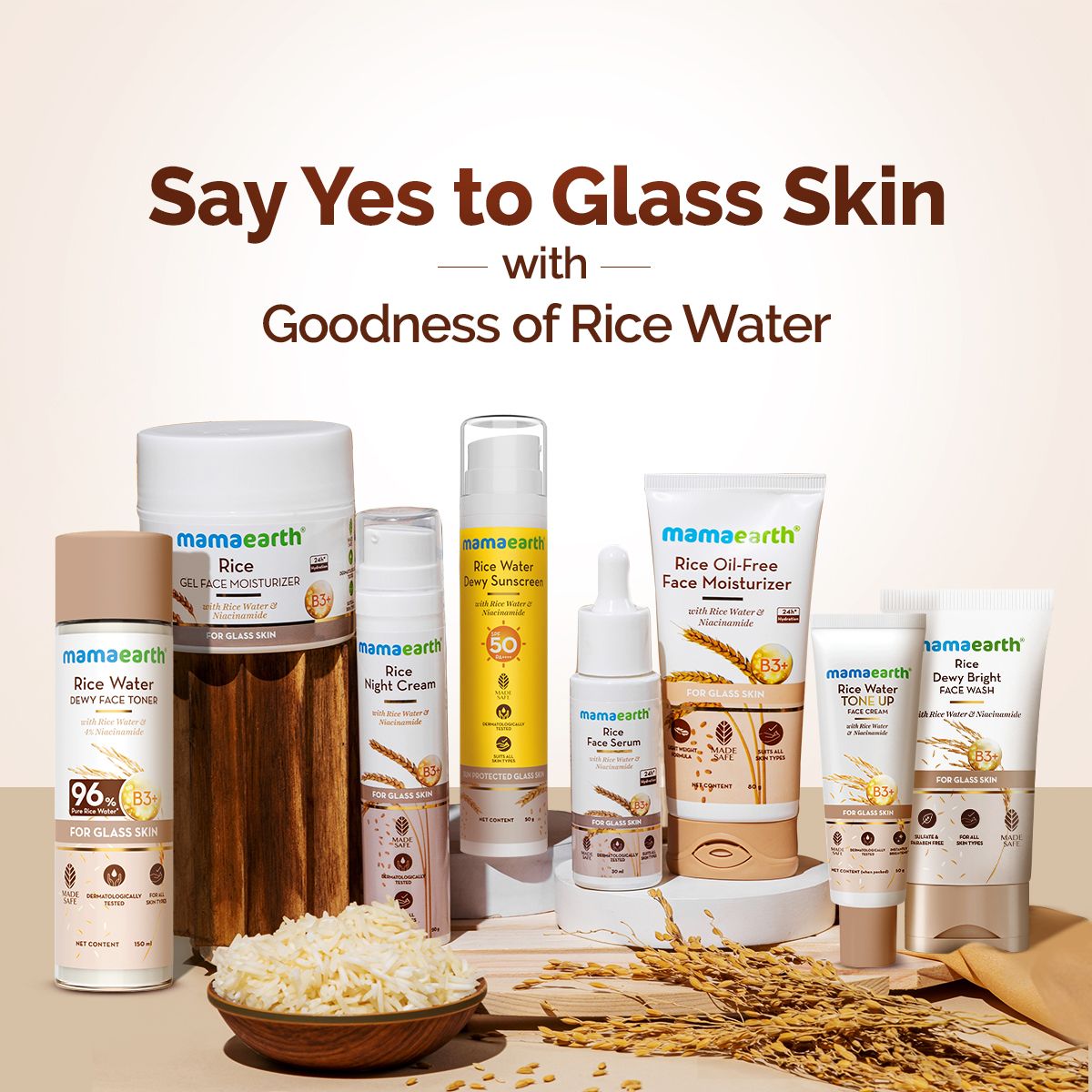 Rice Dewy Bright Face Wash With Rice Water & Niacinamide for Glass Skin - 150 ml