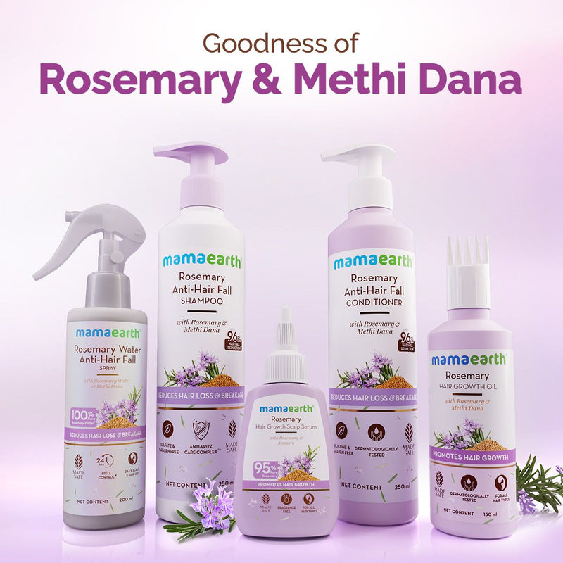Rosemary Anti-Hair Fall Shampoo with Rosemary & Methi Dana for Reducing Hair Loss & Breakage - 400 ml